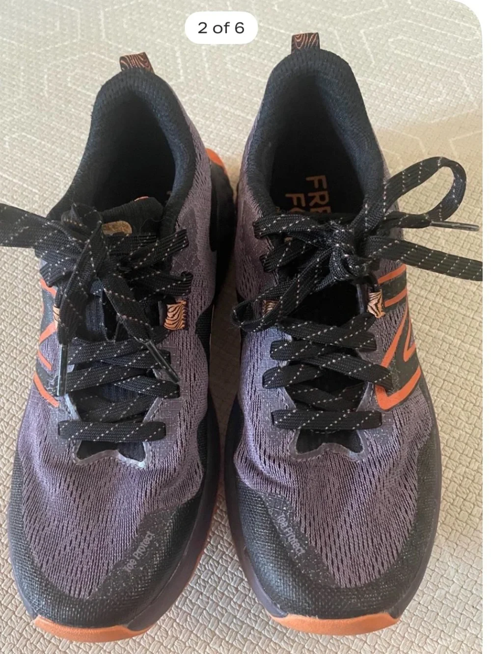 New Balance Fresh Foam X Hierro Purple and Orange Trail Sneakers